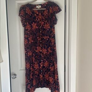 Trovata Birds of Paradis Ainsley Floral Dress Medium